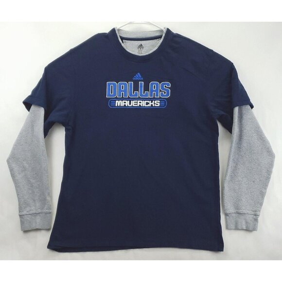 adidas Other - Adidas Dallas Mavericks Sweatshirt Mens XL Blue 100% Cotton Crew Neck Pullover